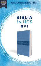 Cargar imagen en el visor de la galería, Biblia para niños NVI - Imitación piel azul