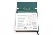 Cargar imagen en el visor de la galería, Biblia de estudio para mujeres RV60 - Tela verde