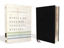 Cargar imagen en el visor de la galería, Biblia de estudio Teología Bíblica NVI - Piel reciclada negra