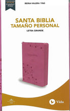 Cargar imagen en el visor de la galería, Biblia Rosada floral RVR60 con cierre