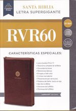 Cargar imagen en el visor de la galería, Biblia RVR60 Letra Super Gigante Café Cierre