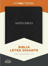 Load image into Gallery viewer, Biblia Letra Gigante Negro Piel Fabricada