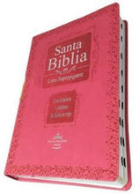 Cargar imagen en el visor de la galería, Biblia RVR60 Letra Súper Gigante con índice - Rosada
