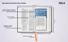 Cargar imagen en el visor de la galería, NBLA, Biblia de Estudio para Jóvenes, Tapa Dura, Azul
