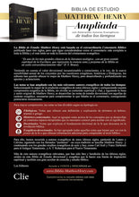 Load image into Gallery viewer, RVR Biblia de Estudio Matthew Henry, Leathersoft, Negro

