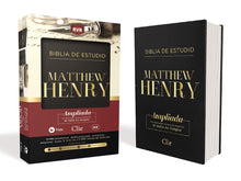 Load image into Gallery viewer, RVR Biblia de Estudio Matthew Henry, Leathersoft, Negro
