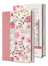Cargar imagen en el visor de la galería, Biblia RVR60 Rosada Con Flores Letra grande Tamaño Manual
