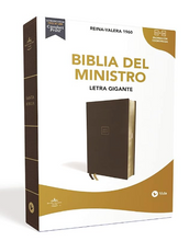 Cargar imagen en el visor de la galería, Biblia del Ministro RV60 Letra Grande Símil Piel Café
