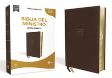 Cargar imagen en el visor de la galería, Biblia del Ministro RV60 Letra Grande Símil Piel Café
