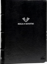 Load image into Gallery viewer, RVR60 Minister's Bible Large Print Expanded Edition Leatherette - Black

