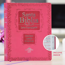 Cargar imagen en el visor de la galería, Biblia RVR60 Letra Súper Gigante con índice - Rosada
