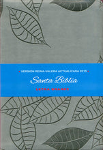 Cargar imagen en el visor de la galería, Biblia RVA Piel Europea Letra Grande gris
