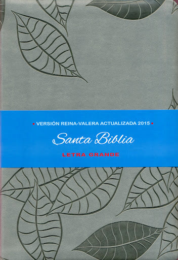 Biblia RVA Piel Europea Letra Grande gris