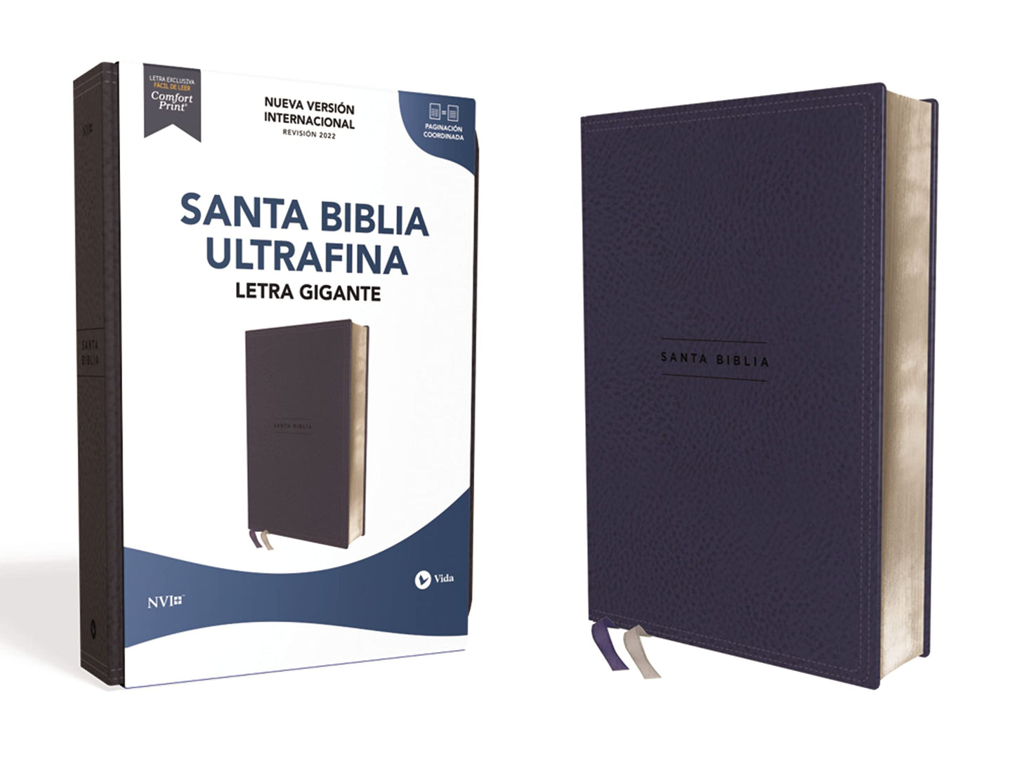 Biblia NVI - Ultrafina Letra Gigante - Símil piel azul marino