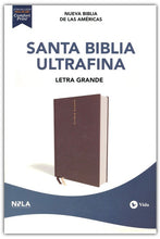 Load image into Gallery viewer, Biblia Ultrafina Letra Grande Gris Tapa Dura NBLA
