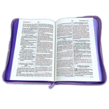 Cargar imagen en el visor de la galería, Biblia RVR60 Lila Letra grande con cierre
