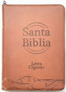 Santa Biblia RVR60 Letra Gigante Café con cierre