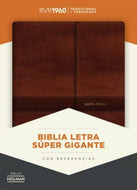 Biblia RVR60 Letra Súper Gigante café símil piel con índice y solapa