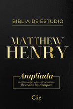 Load image into Gallery viewer, Biblia Estudio Matthew Henry RVR Piel Fabricada con índice (Nueva edición)
