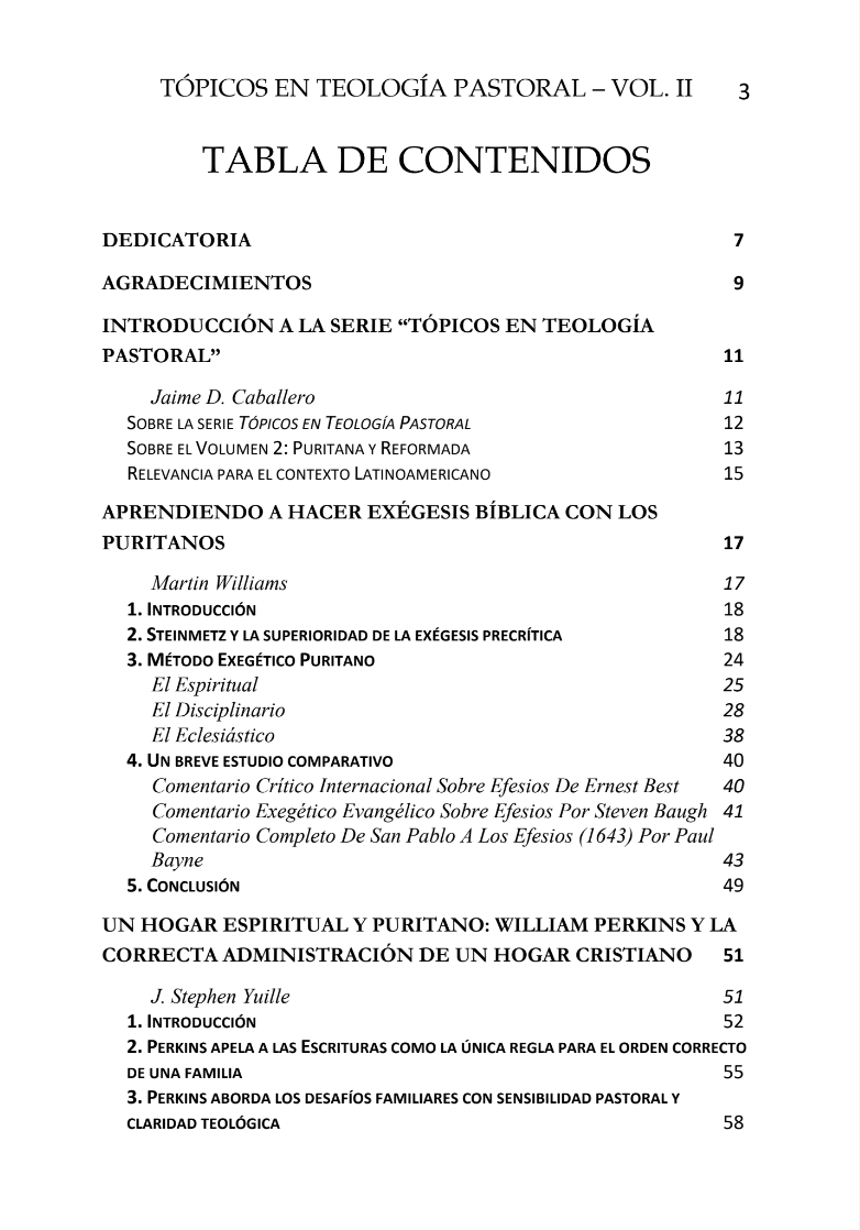 Tópicos en Teología Pastoral Vol 2 - Puritana y Reformada
