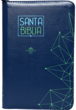 Cargar imagen en el visor de la galería, Santa Biblia RV60 Letra Grande Tamaño Manual Azul
