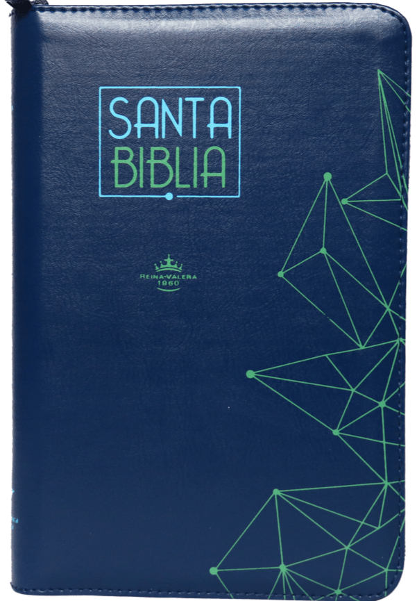 Santa Biblia RV60 Letra Grande Tamaño Manual Azul