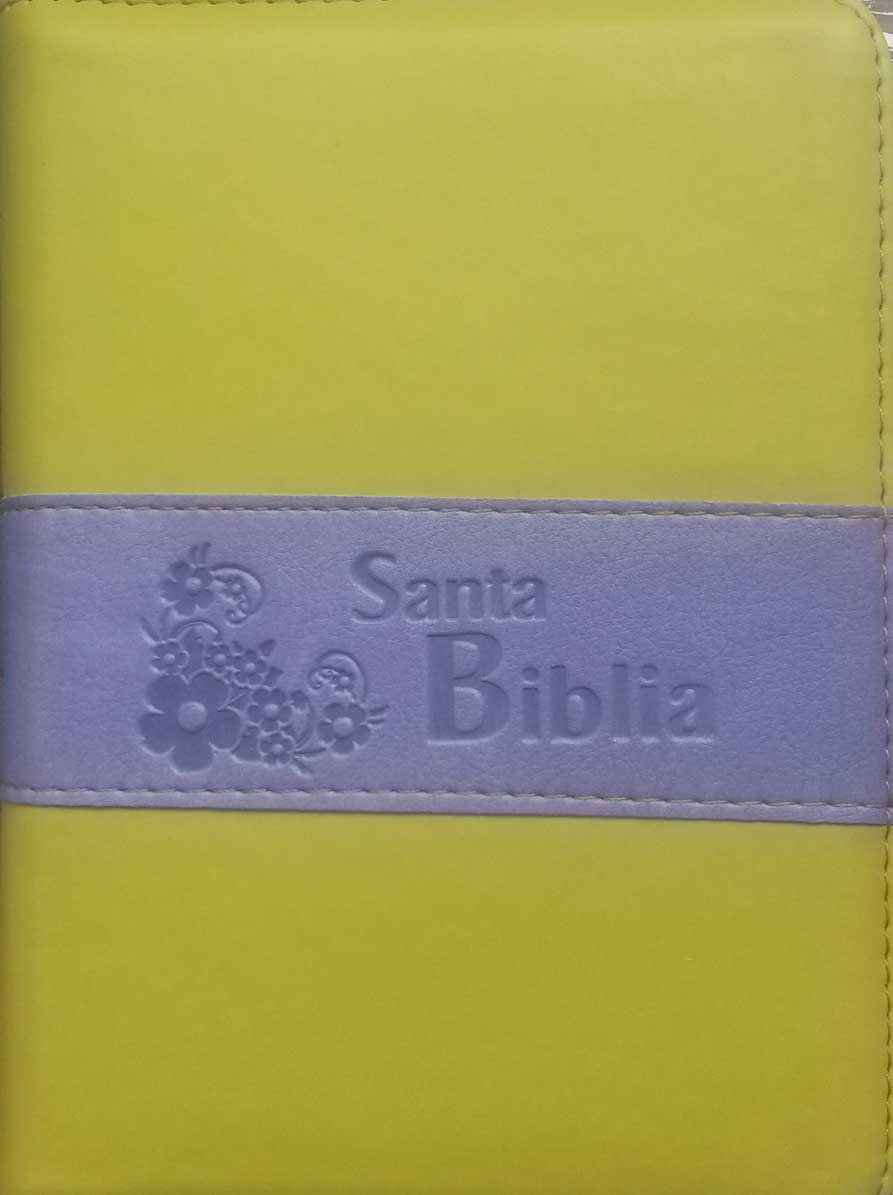 Biblia RV60 verde y lila con cierre | Biblias para mujeres | Sociedad Bíblica Colombiana