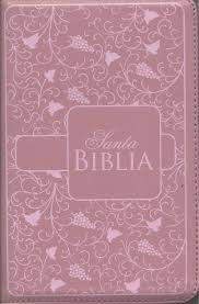 Biblia RVR60 Letra Grande con cierre Rosada | Biblias en Colombia | Sociedad Bíblica Colombiana