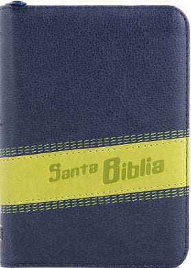 Biblia RVR60 Azul - Verde con cierre | Biblias en Colombia | Sociedades Bíblicas