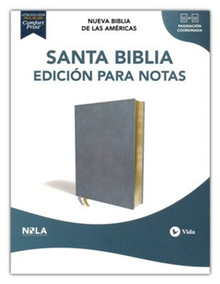 Biblia edición para notas Gris NBLA