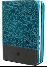 Cargar imagen en el visor de la galería, Biblia RVR60 Letra gigante Bicolor aguamarina y gris
