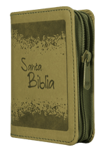 Load image into Gallery viewer, Biblia Minibolsillo Flexible Verde con cierre RVR60
