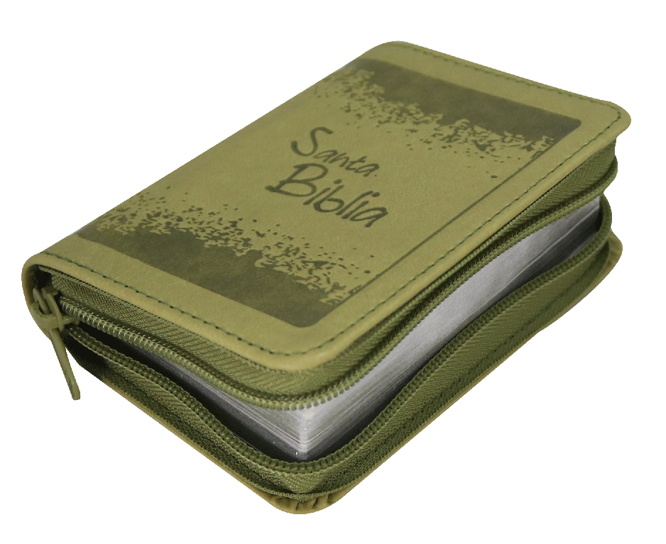 Biblia Minibolsillo Flexible Verde con cierre RVR60