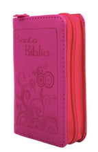 Cargar imagen en el visor de la galería, Biblia Minibolsillo Flexible Rosada con cierre
